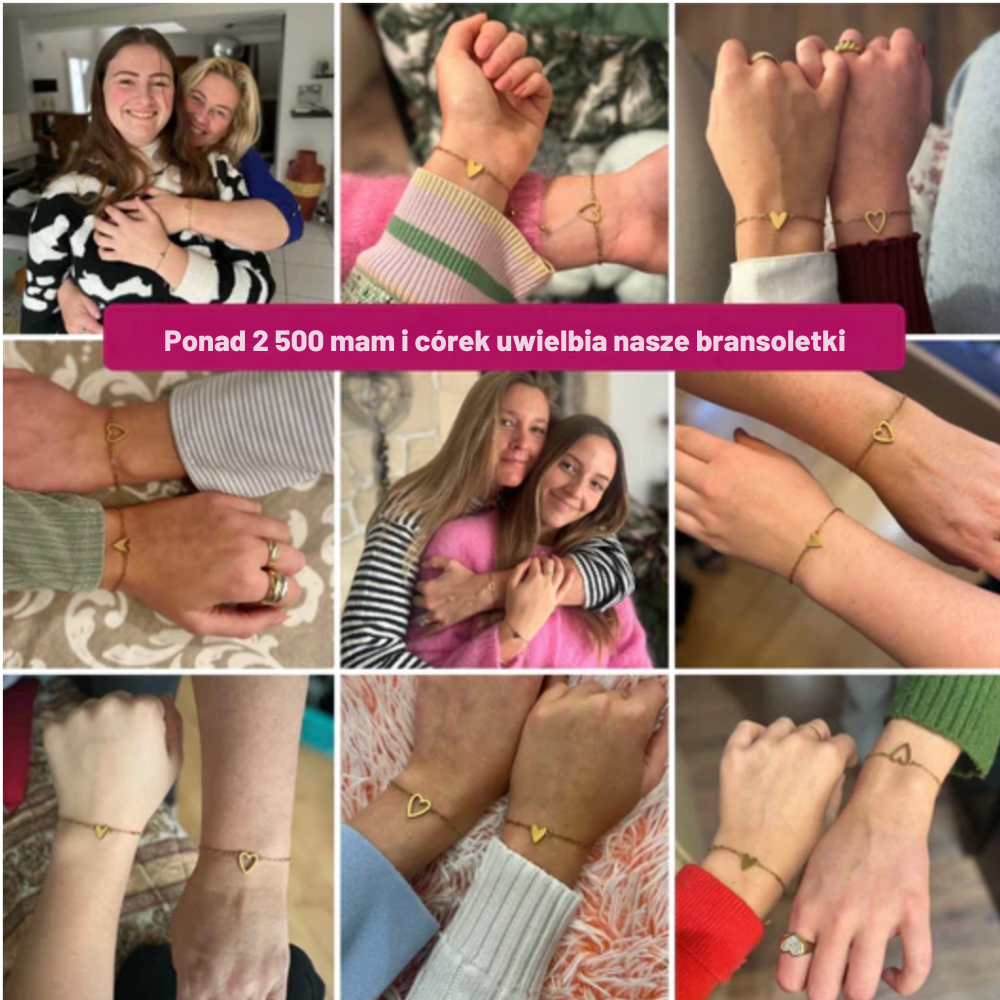 Bransoletki Serce Mama–Córka